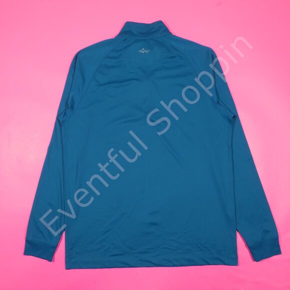 Greg Norman 1/4 Zip Performance Desert Willow Golf Pullover in Blue Size Medium - Picture 3 of 6